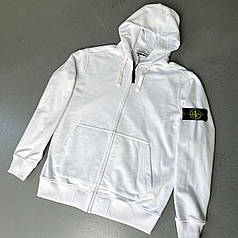 Stone Island Zip hoodie білий
