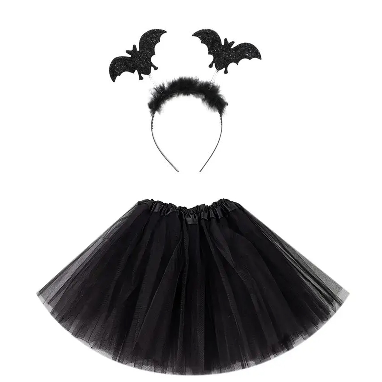 Костюм на Гелловін Кажан Миша спідниця й обідок, фото 1