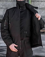 Зимняя военная куртка Soft Shel (софтшел) черный