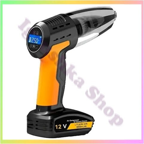 Портативний Компрессор Пилосос Автомобільний Пристрій для Накачування та Прибирання 150 PSI Компактний Універсальний, фото 1