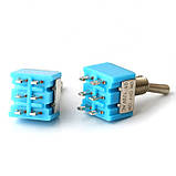Перемикач тумблер живлення MTS203 250В 3А трипозиційний міні тумблер DPDT ONOFFON для Arduino DIY електроніка, фото 3