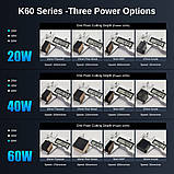 Потужний лазерний модуль з подачею повітря 60 Вт 450 нм для різання та гравіювання по дереву., фото 5