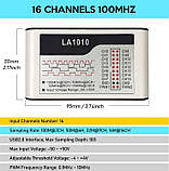 USB логічний аналізатор Kingst LA1010 100 МГц 16 каналів Type C для налагодження Arduino та цифрових схем, фото 4