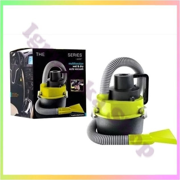 Автомобільний пилосос для сухого та вологого прибирання The Black портативний вакуум для авто з насадками шлангом та, фото 1