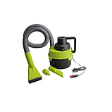 Автомобільний пилосос для сухого та вологого прибирання The Black портативний вакуум для авто з насадками шлангом та, фото 3