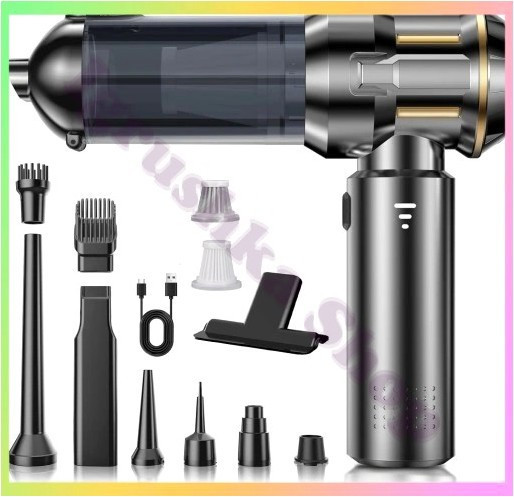 Бездротовий ручний пилосос 100 Вт з потужним всмоктуванням 18000 Па безщітковий двигун аксесуари для дому та автомобіля, фото 1