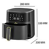 Аерофритниця безмасляна Crownberg CB-5550 5л 2000Вт електричний гриль з сенсорним управлінням, фото 4