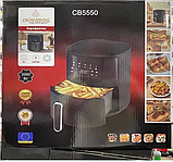 Аерофритниця безмасляна Crownberg CB-5550 5л 2000Вт електричний гриль з сенсорним управлінням, фото 8