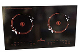 Інфрачервона плита Crownberg CB-1330 електрична двоконфоркова сенсорна склокерамічна для дому дачі з таймером 240 хвилин, фото 4