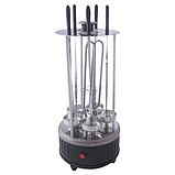 Електрошашличниця Crownberg CB-7415 для шашлику на 5 шампурів електрична гриль шашликниця для приготування овочів, фото 5