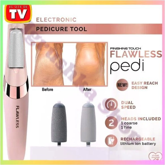Апарат для педикюру Pretty girl електрична пемза для ніг догляд за стопами та п'ятами дві насадки USB зарядка, фото 1