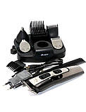 Професійна машинка для стрижки волосся Gemei GM 592 10 в 1 тример для бороди та вусів акумуляторна модель з насадками, фото 4
