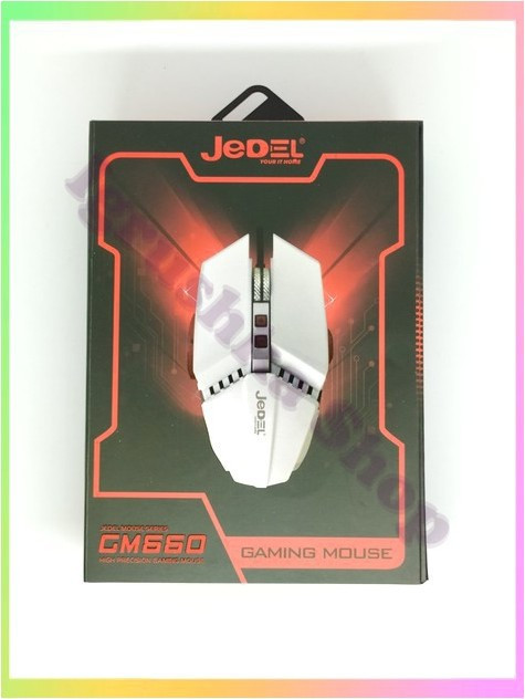 Миша USB JEDEL GM660 ігрова з RGB підсвіткою до 3200 DPI 6 кнопок оптична ергономічна для комп'ютера ноутбука, фото 1
