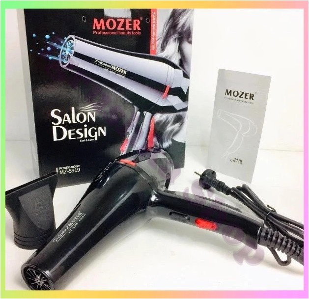 Професійний фен для волосся Mozer MZ-5919 4000 Вт потужний стильний сушарка, фото 1