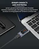 USB тестер KWS-X1 Type-C 4-30V 12A QC PD PPS для вимірювання струму напруги потужності та енергії зарядних пристроїв кабелів, фото 5