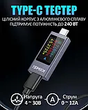 USB тестер KWS-X1 Type-C 4-30V 12A QC PD PPS для вимірювання струму напруги потужності та енергії зарядних пристроїв кабелів, фото 9