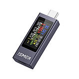 USB тестер KWS2302C TypeC 4 30В 0 12А для вимірювання струму напруги потужності енергії зарядних пристроїв PowerBank адаптерів, фото 5