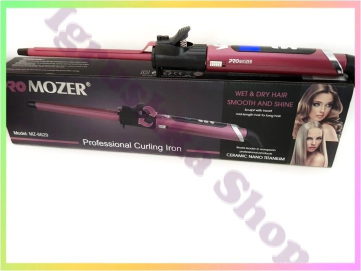 Плойка для волосся Pro Mozer MZ 6629 афро локони кучері укладання турмалінова покриття швидкий нагрів 230 градусів, фото 1