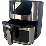 Аерогриль сенсорний 8 літрів Rainberg RB-2268 чорний 4200 ват для здорового приготування їжі без олії, фото 2