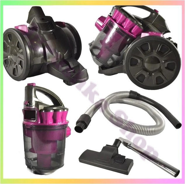 Пилосос контейнерний VOLYYX GD1605 рожевий 3000W циклонний без мішка з автоматичним намотуванням шнура та індикатором наповнення, фото 1