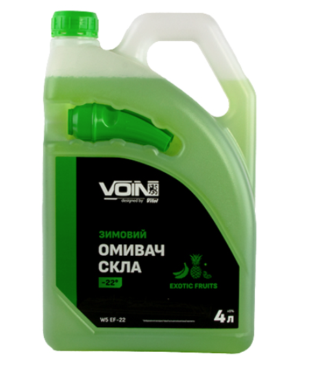 Омивач скла зимовий VOIN "-22" Exotic Fruits 4 л (каністра з лійкою), фото 1