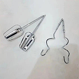 Ручний міксер Rainberg RB-2216 5 швидкостей 600W для замісу тесту приготування соусів збивання яєць з насадками підставкою, фото 3