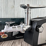 Електрична м'ясорубка Rainberg RB-673A 3800 Вт шнекова м'ясорубка із соковижималкою та аксесуарами для фаршу, фото 3