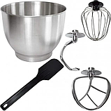 Кухонний комбайн Rainberg RB8080 3в1 міксер м'ясорубка блендер 2200Вт червоний 5л нержавіюча сталь, фото 3