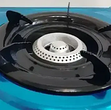 Газова плита настільна компактна портативна двоконфоркова для балону з пропаном бутаном сучасний дизайн економна надійна, фото 4