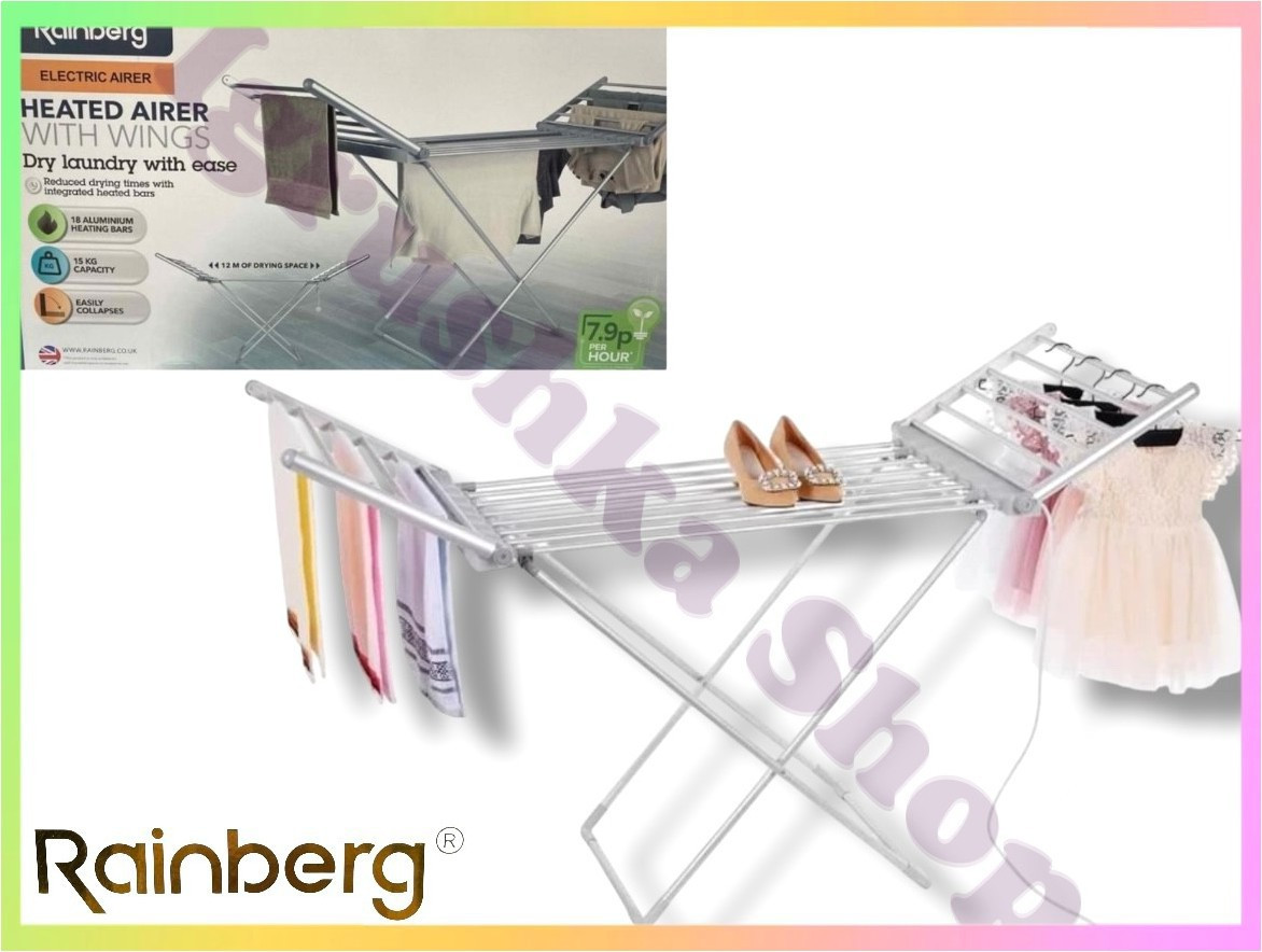 Електрична сушарка для білизни розкладна Rainberg 230 Ватт компактна мобільна сушарка для одягу з крилами, фото 1