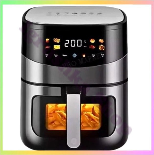 Аерогриль Rainberg RB2295 3800 Вт 8 5 л універсальний гриль для запікання смаження випічки з цифровим дисплеєм антипригарне, фото 1