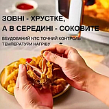 Аерогриль Rainberg RB2295 3800 Вт 8 5 л універсальний гриль для запікання смаження випічки з цифровим дисплеєм антипригарне, фото 3