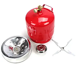 Балон газовий для кемпінгу туристичний горілку обаpos;ємом 8 л для подорожей риболовлі охоти автономний джерело тепла, фото 4