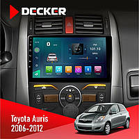 Штатна магнітола Toyota Auris 2006-2012 Decker D9-003 6x128, DSP, 4G, 2k