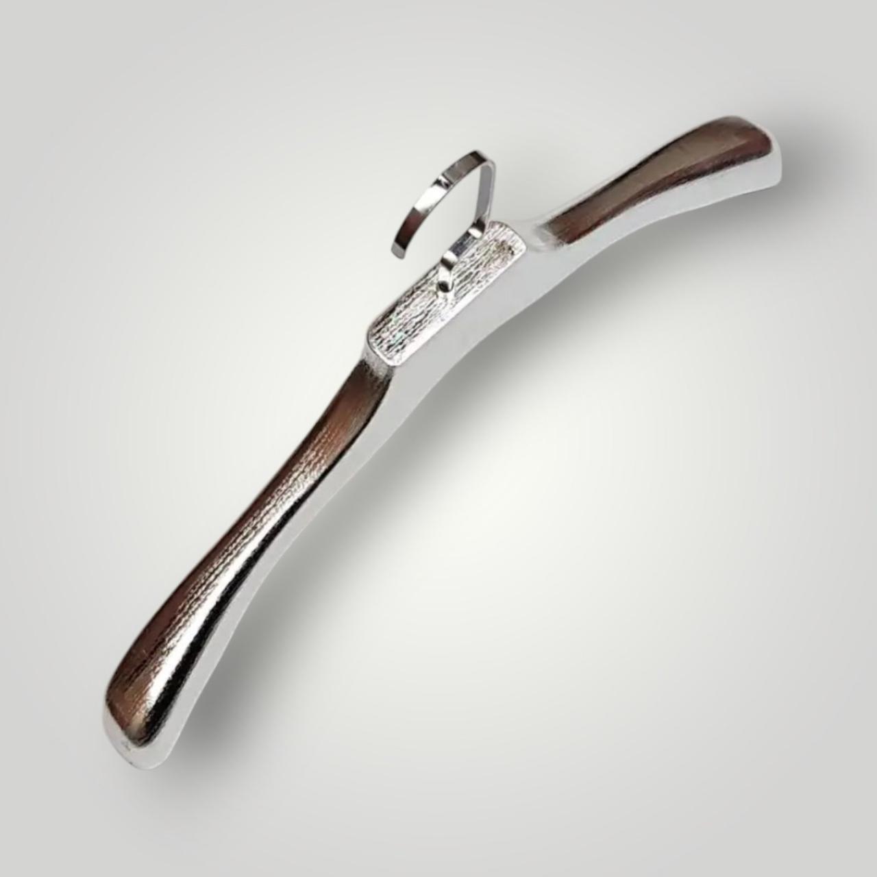 Пластикові плічки вішалки  45 см срібні з широким плечем 4 см для  одягу упаковка 5 шт, фото 1