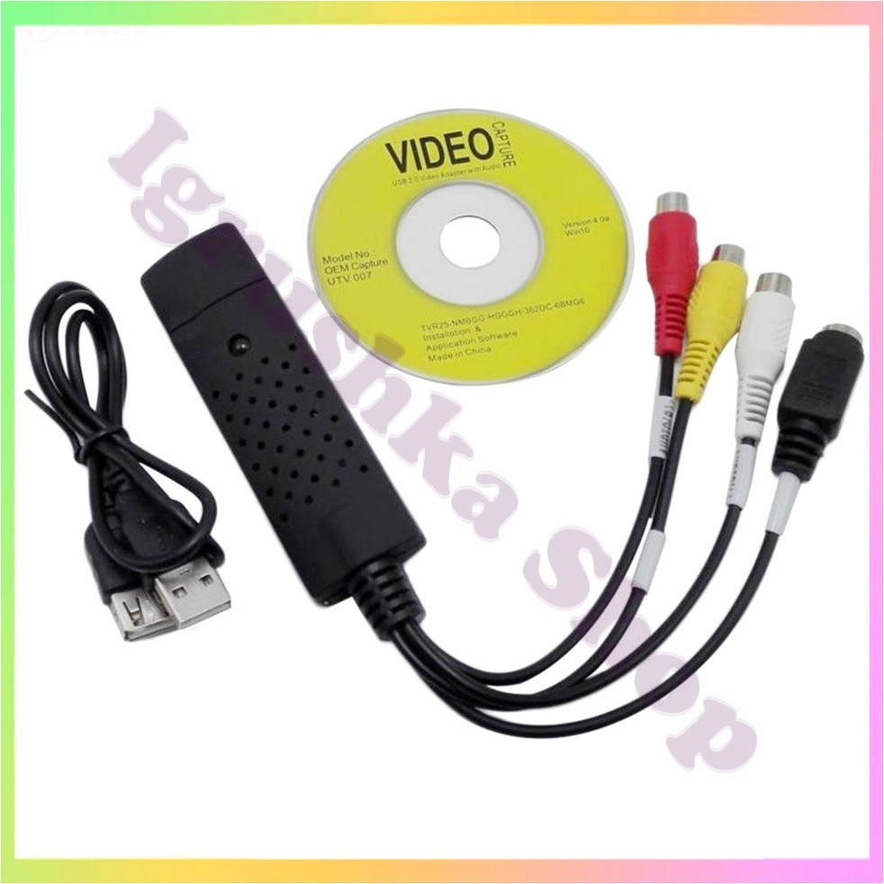 USB карта відеозахоплення EasierCap MS2106 для оцифрування аналогового відео та аудіо через RCA S-Video та USB 2.0, фото 1