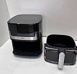 Аерофритюрниця 8 літрів 3500Вт Zepline ZP-215 без олії антипригарне покриття легке миття швидка циркуляція повітря гриль, фото 6