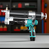 Мастильний шприц пістолет для шуруповерта з насадками для олії заправки зливу авто техніки промисловості механізмом подачі, фото 2