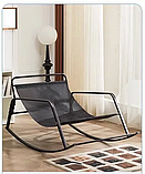 Крісло качалка кровать регульована KRK 89 сіре 80х92х58 універсальне трансформер комфортне стильне для відпочинку, фото 3