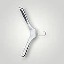 Пластикові плічки вішалки  45 см срібні з широким плечем 4 см для  одягу упаковка 5 шт, фото 3