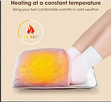 М'яка плюшева електрична грілка для рук та ніг USB обігрівач 29х29 см тепла фланелева грілка для комфорту, фото 6