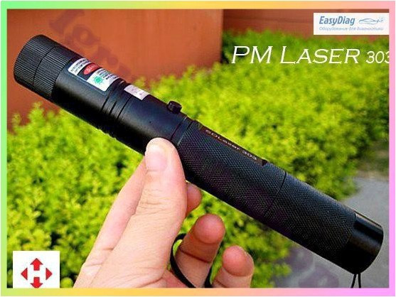 Лазерна указка зелений лазер Laser 303 потужний зелений лазерний покажчик 2000mW дальнобійний лазерний ліхтар з насадкою, фото 1