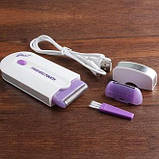 Електрична бритва для обличчя та тіла з сенсором безболісний епілятор триммер для жінок та чоловіків універсальний портативний, фото 4