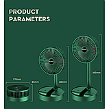 Складаний міні вентилятор із USB зарядкою безшумний переносний настільний вентилятор акумуляторний літній WX 6505, фото 4