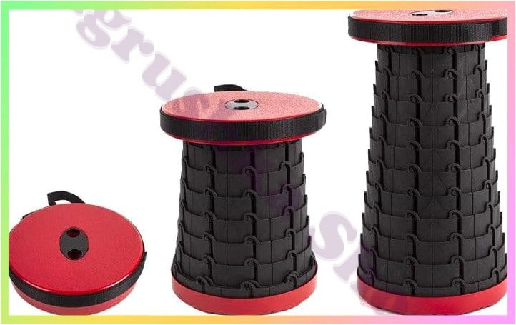 Складаний телескопічний стілець 47 см для пікніка риболовлі полювання туризму прогулянок легкий компактний стілець для відпочинку, фото 1