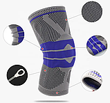 Колінний ортез бандаж фіксатор динамічний для коліна реабілітація травми артрит остеоартроз компресія масажна підтримка, фото 5
