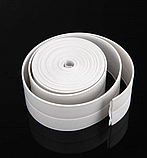 Самоклеюча стрічка для ванн та раковин бордюрна силіконова герметизуюча 3.2м 38мм водонепроникна еластична для ремонту, фото 2