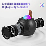 Портативна Bluetooth колонка Z1 з LED світлом два мікрофони проекція чорна біла рожева KTV акустика музика, фото 3