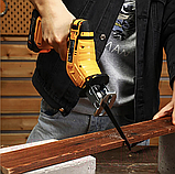 Портативна акумуляторна шабельна пила 48V 2 батареї лобзик для різання дерева металу пластику легка потужна універсальна, фото 2