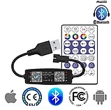 Неонова світлодіодна стрічка RGB WS2811 гнутка освітлювальна стрічка з пультом управління 5V 3W 50 LED метр молочно-біла IP67, фото 8